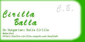 cirilla balla business card